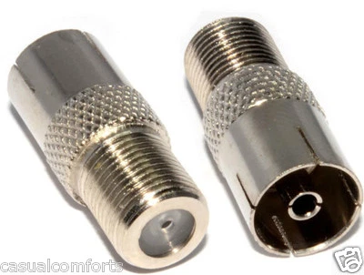 PRO SIGNAL ADAPTADOR DE ENCHUFE A F COAXIAL FEMENINO DE TV PARA RF FREEVIEW NTL DBOX, CABLE COAXIAL
