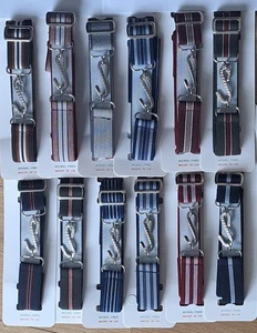 ADULTS ELASTICATED SNAKE BELT BELTS STRIPES - Picture 1 of 2