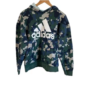 Adidas Boys Camo Hooded Pullover Size L - Picture 1 of 6