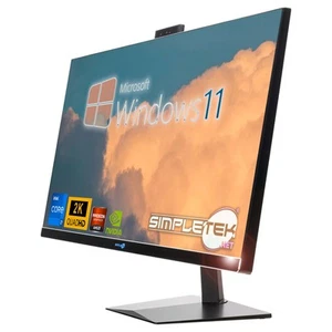 All IN One i7 27 " 2K Win 11 RAM 16GB SSD 2TB Gpu GT710 2GB PC Fixed Gaming Case - Picture 1 of 11