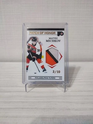 Tarjeta de parche Spectrum Matvei Michkov 2025 3/10 Philadelphia Flyers #POH-MM Foto 1 de 2