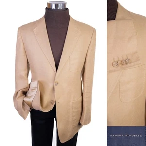 Banana Republic Sport Mantel aufgesetzte Taschen einfarbig beige Gr. 42 S 100% LEINEN 2-Knopf - Bild 1 von 14