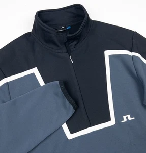 J. Lindeberg Kimball Midlayer Golf Jacket Men's Large Blocked T-Neck Fieldsensor - Picture 1 of 14