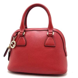 Gucci Handbag Interlocking GG grained Leather Gold hardware USED - Picture 1 of 17