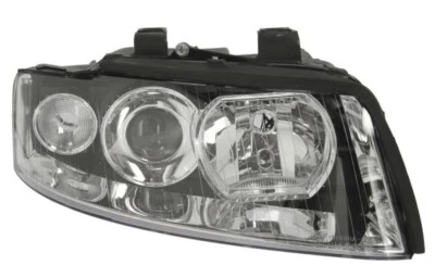 PHARE AVANT DROITE ÉLECTRIQUE H7 H7 NOIR CRHOME AUDI A4 B6 (2000-2005) - Photo 1/2