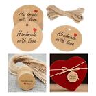 of 100 Kraft Paper Tags with 10M  String  Gift
