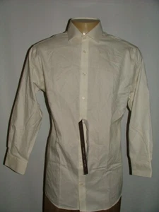 NEW WT JOSEPH ABBOUD DRESS SHIRT SIZE 17 32/33 IVORY SOLID #320 - Picture 1 of 6
