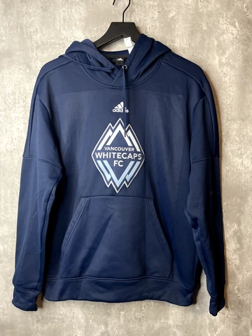 Vancouver WhiteCaps FC Hoodie Adult Medium Blue Adidas Soccer Sweater Mens Cover