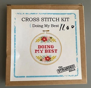 DOING MY BEST Gezähltes Kreuzstich-Set Neu im Karton STRANDED STITCH Newbie Level - Bild 1 von 6