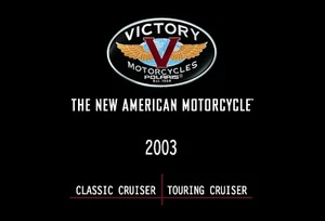 Libro manual del propietario Victory 2003 Touring Cruiser - Imagen 1 de 12