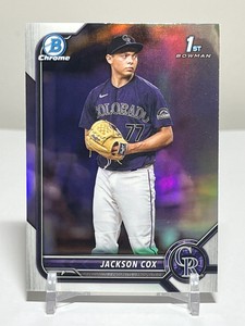 2022 Bowman Draft Refractor #BDC-174 Jackson Cox - Colorado Rockies