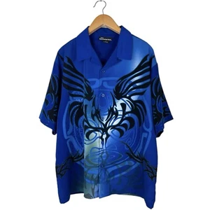 Vintage Y2K No Boundaries XL Tribal Button Down Shirt All Over Print Streetwear - Picture 1 of 6