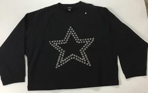 Diesel Girls Nero Sberty Felpa Star Eyelet Pullover Sweater Black Size 4Y - Picture 1 of 2