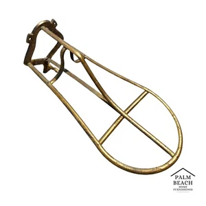 Estante de pared para silla de montar de caballo inglés latón liso vintage - Imagen 1 de 15