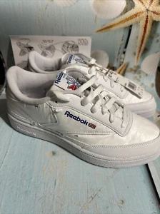 Reebok Club C 85 x U GY8789 White Leather Paintable Layers Sneakers Shoes New8.5 - Picture 1 of 13