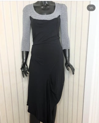 Vestido alexander mcqueen gris negro XS lana viscosa Foto 1 de 4