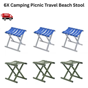 6x Tragbarer Klapphocker, Super Starker Schwerlast Outdoor Klappstuhl, Camping - Bild 1 von 21