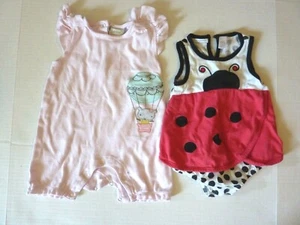 First Impressions Ladybug & Kyle & Deena One Piece Rompers Size 9-12 M ~ Lot 2 - Picture 1 of 5