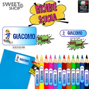 PVC AUFKLEBER ETIKETTEN FÜR DIE SCHULE PERSONALISIERT 30+100 NAME SCHULE KIT Skateb - Bild 1 von 1