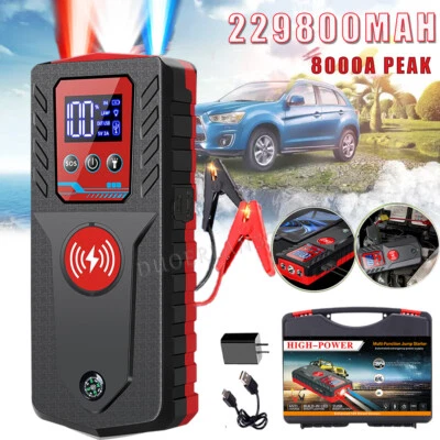 229800mAh 12V Avviamento Auto Jump Starter Auto Powerbank 8000A Caricatore Booster - Immagine 1 di 4