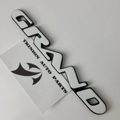 1996-2002 Pontiac Grand Prix Porta Grande Emblema Distintivo Branco Grande SOMENTE FABRICANTE DE EQUIPAMENTO ORIGINAL - Imagem 1 de 3