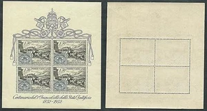 1952 VATICANO FOGLIETTO CENTENARIO FRANCOBOLLI STATO PONTIFICIO MNH ** - JU038 - Imagen 1 de 1
