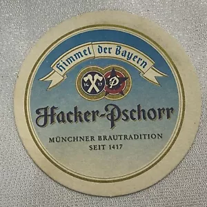 Vintage New Hacker-Pschorr Beer Brewery Coaster Mat Himmel Der Bayern Paper - Picture 1 of 1