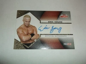 2009 TRISTAR ERIC YOUNG AUTOGRAPHED WRESTLING CARD TNA IMPACT - Picture 1 of 2