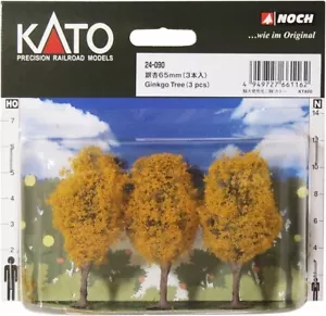 Kato 24-090 Ginkgo Tree 65mm 2.55 inch 3 pcs (N) - Picture 1 of 1
