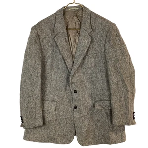 Vintage Harris Tweed Wool Blazer Sports Coat Size 46 Made Usa - Picture 1 of 4