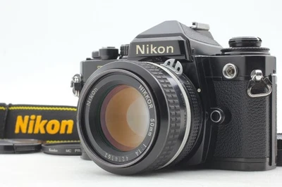 Cámara fotográfica Nikon FE2 negra con Ai 50 mm F1,4 y correa [casi como nueva] SLR 35 mm Japón Foto 1 de 4