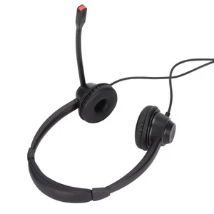 RJ9 Headset Noise Cancelling Mute Function Corded Business Headphone With Mic FY - Afbeelding 1 van 22