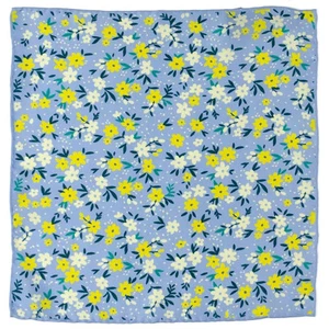 Pañuelo de bolsillo azul floral - Imagen 1 de 4