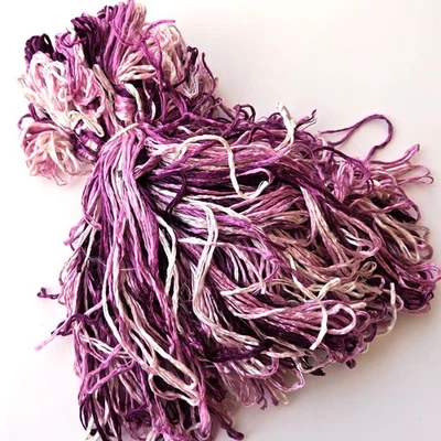 20 SKEINS BULK WHOLESALE CHINESE STRANDABLE SILK FLOSS THREAD:  RASPBERRY  BM - Image 1 of 2