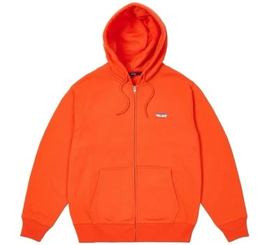 Palace Basically A Cremallera Capucha Rojo SS24 Talla XL Naranja Rojizo Sudadera con Capucha Foto 1 de 4