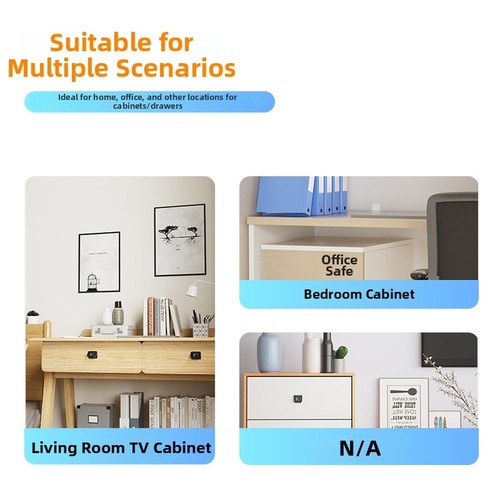 Keyless Drawer Lock Card Unlocking Stainless Steel Lock Head Home ...