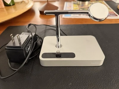 Belkin Valet Charge Dock Compatible with Apple Watch iPhone Model F8J183 Silver - Image 1 of 2