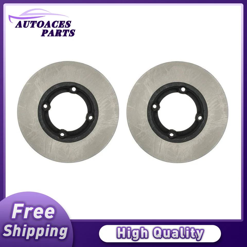 Front Disc Brake Rotors For 1989 1990 1991 1992 1993 1994 Geo Metro 2Pcs R-Line - Image 1 of 3