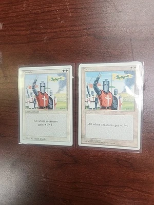 2x Magic - Crusade - 1 Revised - 1 4th Edition See Pics For Condition - Image 1 of 4