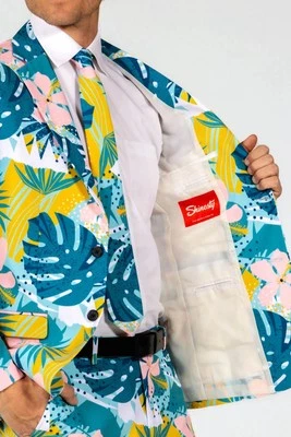 Traje Tropical Azul Shinesty The Floral Fijación SOLO BLAZER Talla 44 Foto 1 de 3