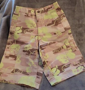 Kids Headquarters Boys Size 6 Cargo Shorts Hibiscus Camouflage Pattern NWOT - Picture 1 of 6