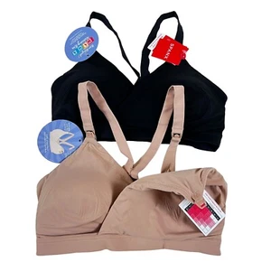 Lot 2 Spanx Bra-llelujah Mama Nursing Bra Sz Medium Black, Naked $116 Value! - Picture 1 of 12