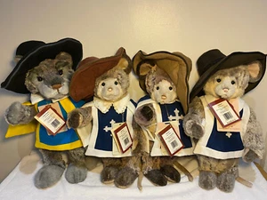 Charlie Bears SET of MOUSEKATEERS: ⚔️Valient⚔️Gallant⚔️Honour⚔️Faux Paws⚔️ - Picture 1 of 14