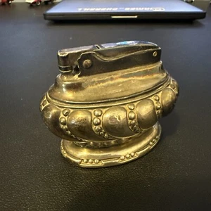 Ronson Crown English Table Lighter Victorian Silver Plated Heavy Untested Prop - Picture 1 of 4