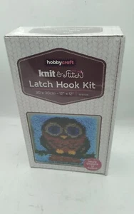 Hobbycraft knit & stitch "Owl LATCH HOOK KIT" size 30 x 30cm. New - Picture 1 of 7