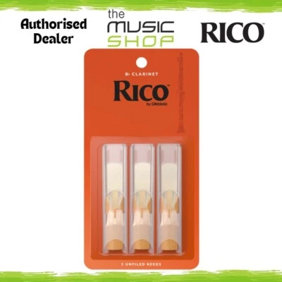 Rico by D'Addario Bb Clarinet Reeds, 1.5 Strength, 3 Pack - RCA0315 - image 1 of 2