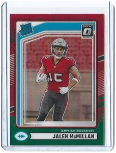 Donruss 2024 - Clasificado Rookie Optic Vista previa rojo y verde Prizm Jalen McMillan - Imagen 1 de 2