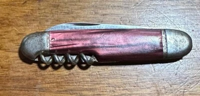 Navaja de bolsillo plegable sacacorchos vintage Rostfree Inox Alemania 2 hojas #A4 Foto 1 de 4