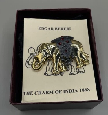 Edgar Berebi The Charm Of India 1868 Limited Edition Womens Brooch Rhinestone 2” - Image 1 of 4