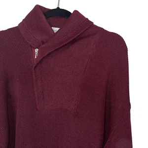 Paul Smith 100% Wool Maroon Shawl Collar Pullover - Size M - Picture 1 of 5